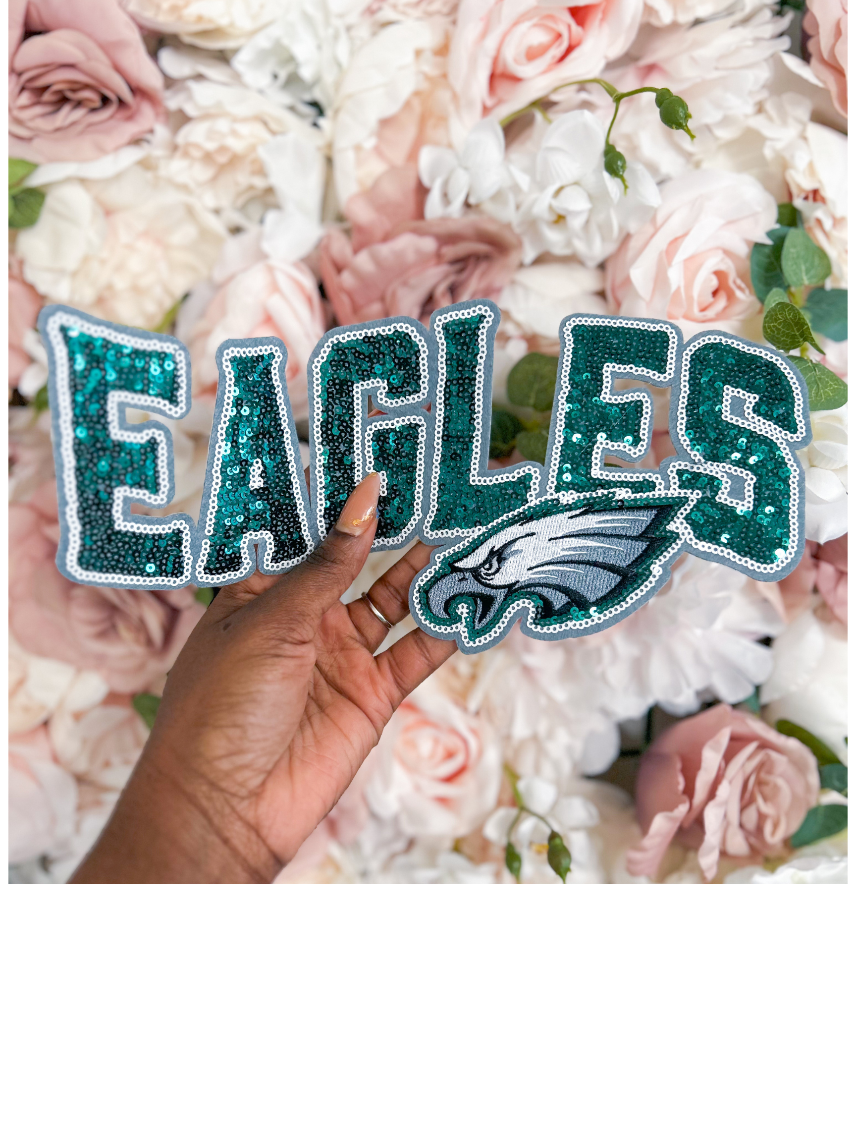 Philadelphia Football Chenille Patch - PATCH ONLY - 10.5" Iron On Applique