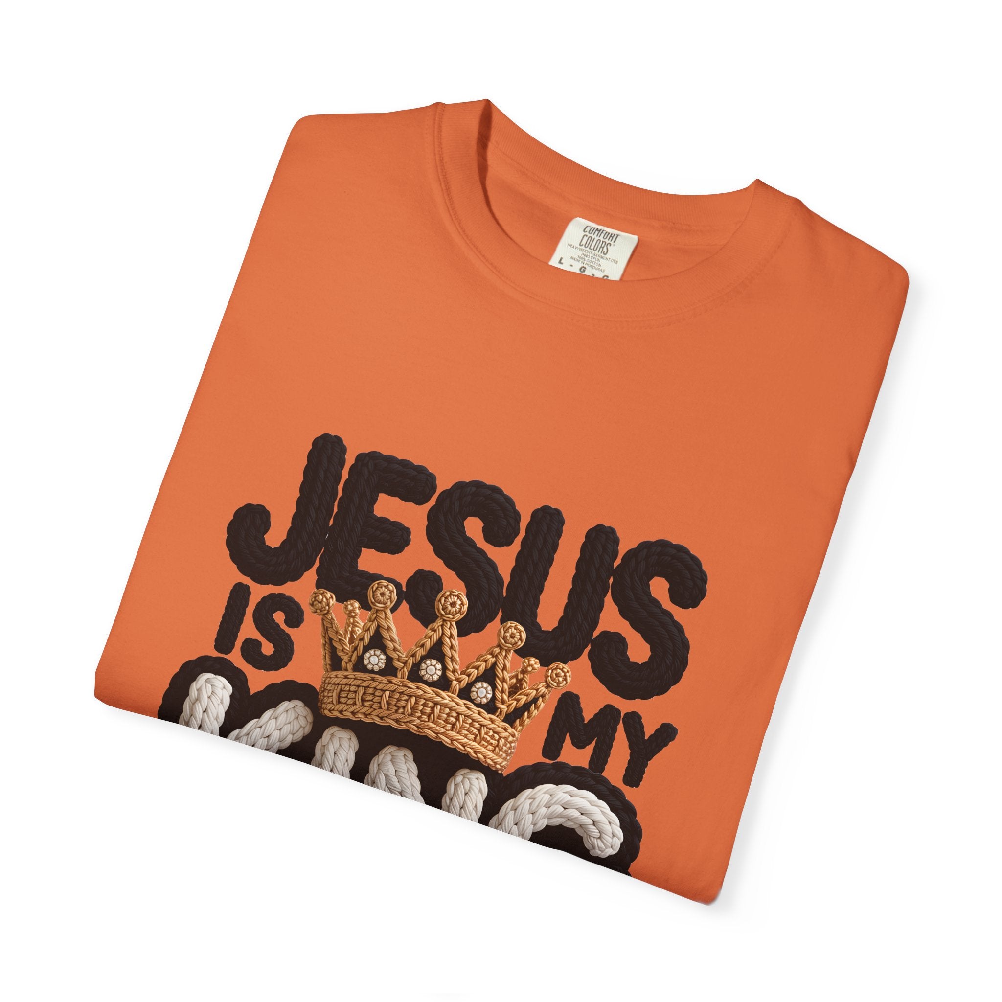 Jesus Is My King Shirt Comfort Colors | Christian Graphic Tee | Faith Shirt for Women | Gospel Shirt | Religious Tee Christian Streetwear | Bible Verse T-Shirt