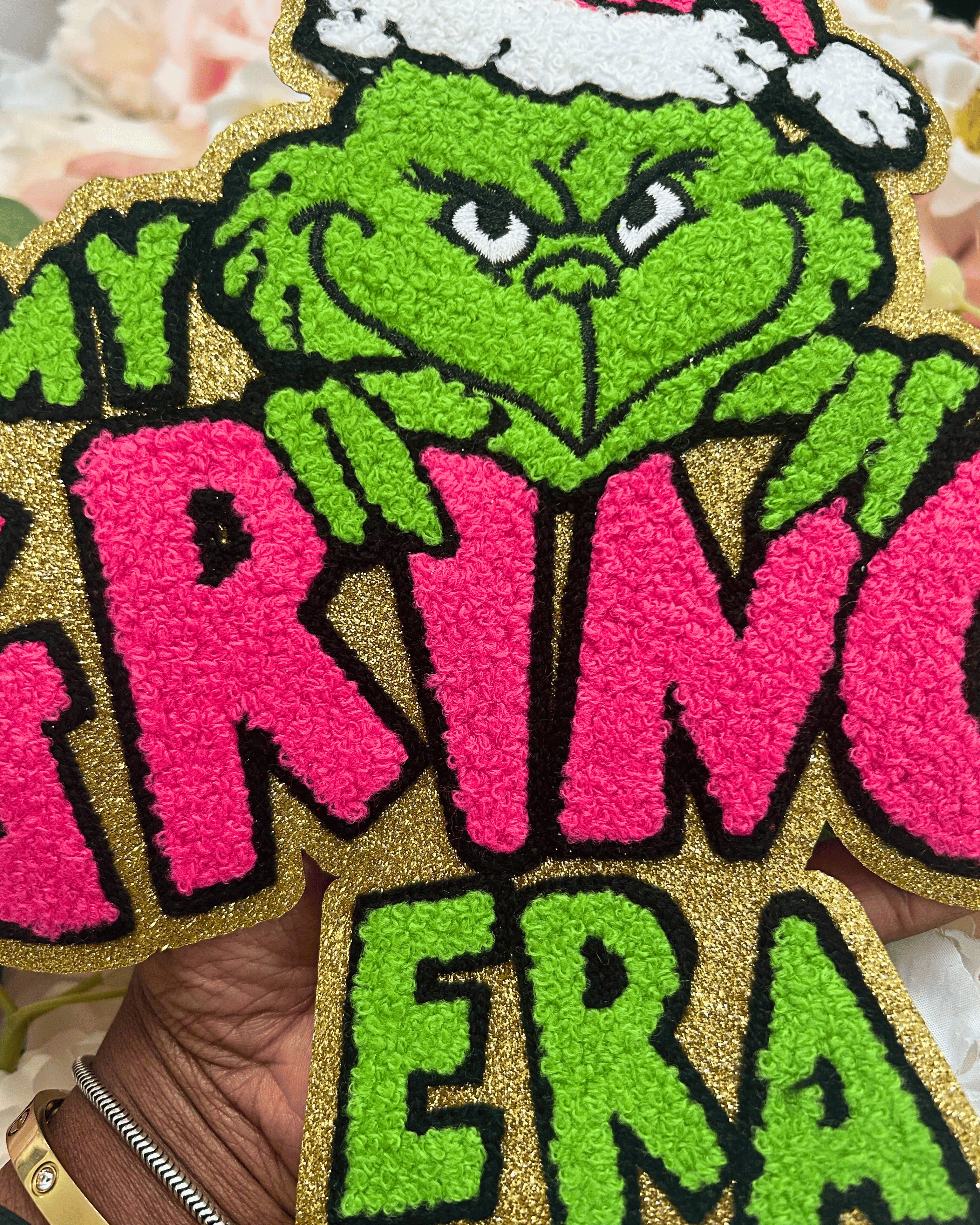 Grinch Era Chenille Patch - PATCH ONLY - 10.5" Iron On Applique