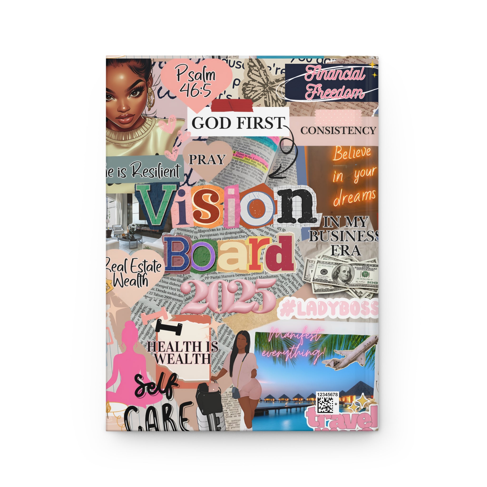 Vision Board 2025 Hardcover Journal Matte