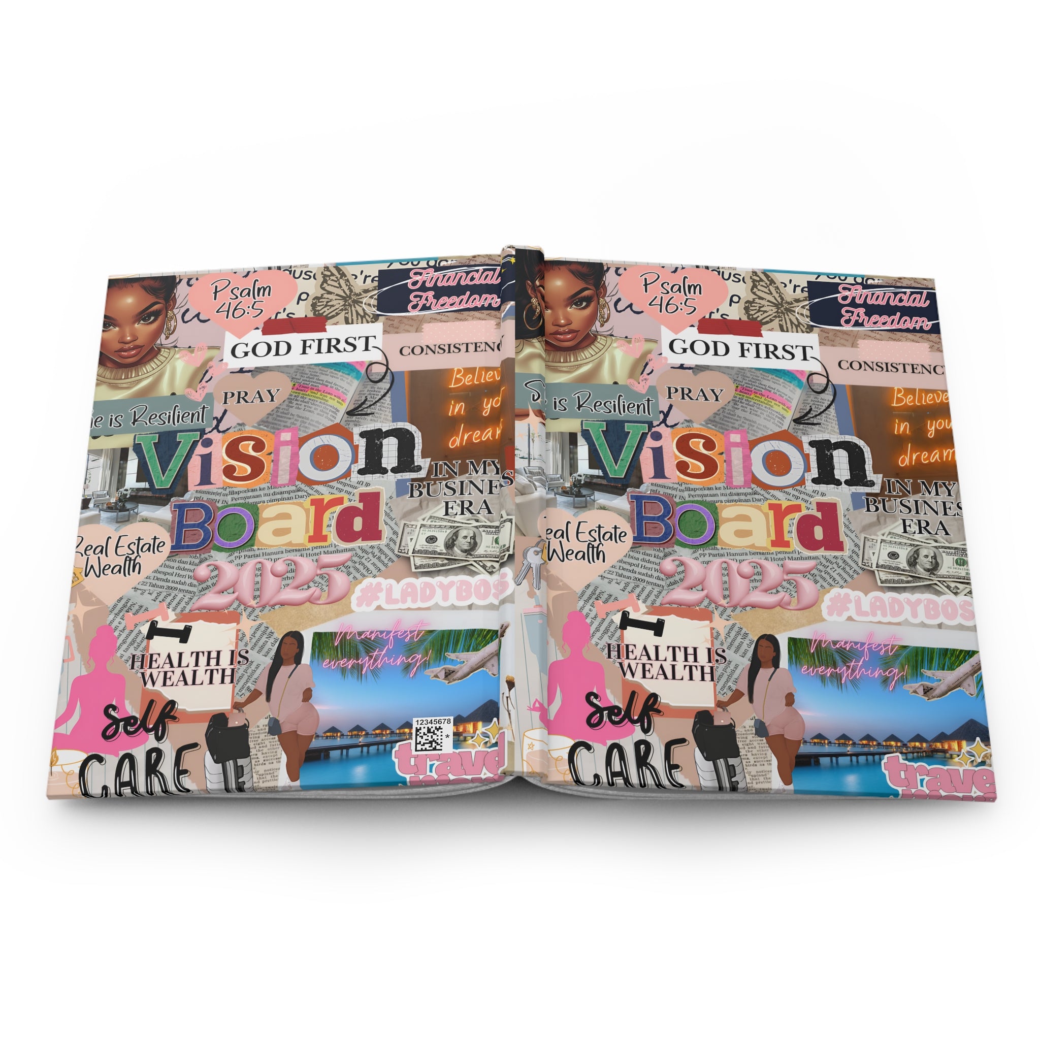 Vision Board 2025 Hardcover Journal Matte