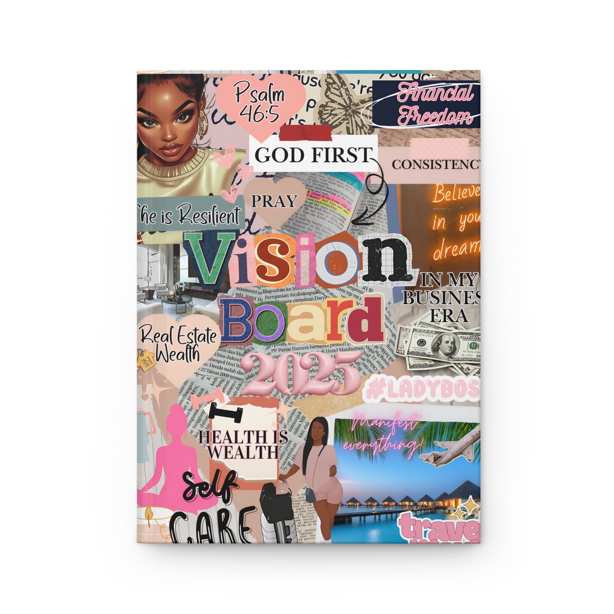 Vision Board 2025 Hardcover Journal Matte