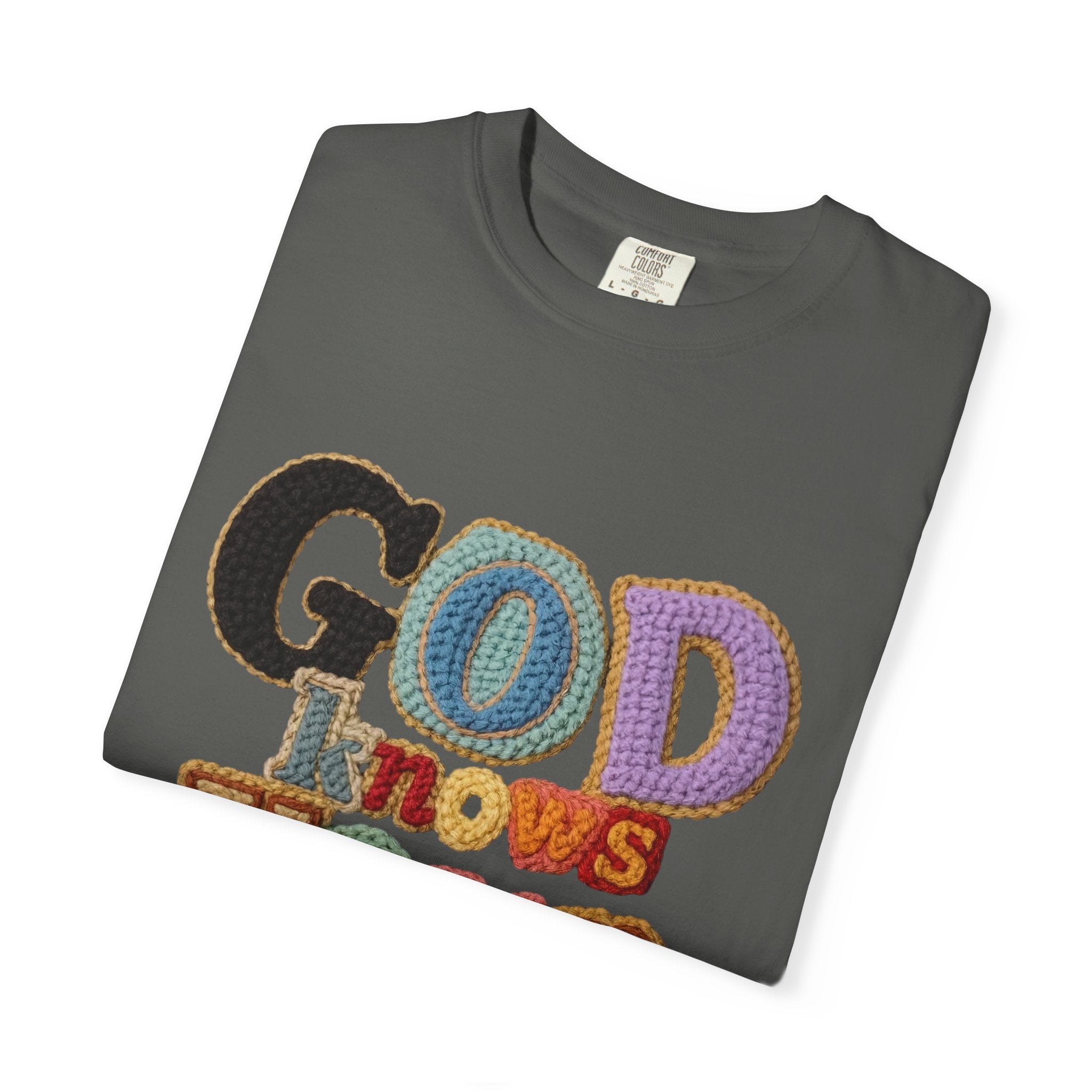 God Knows Your Hearts 3D Crochet Effect T-Shirt