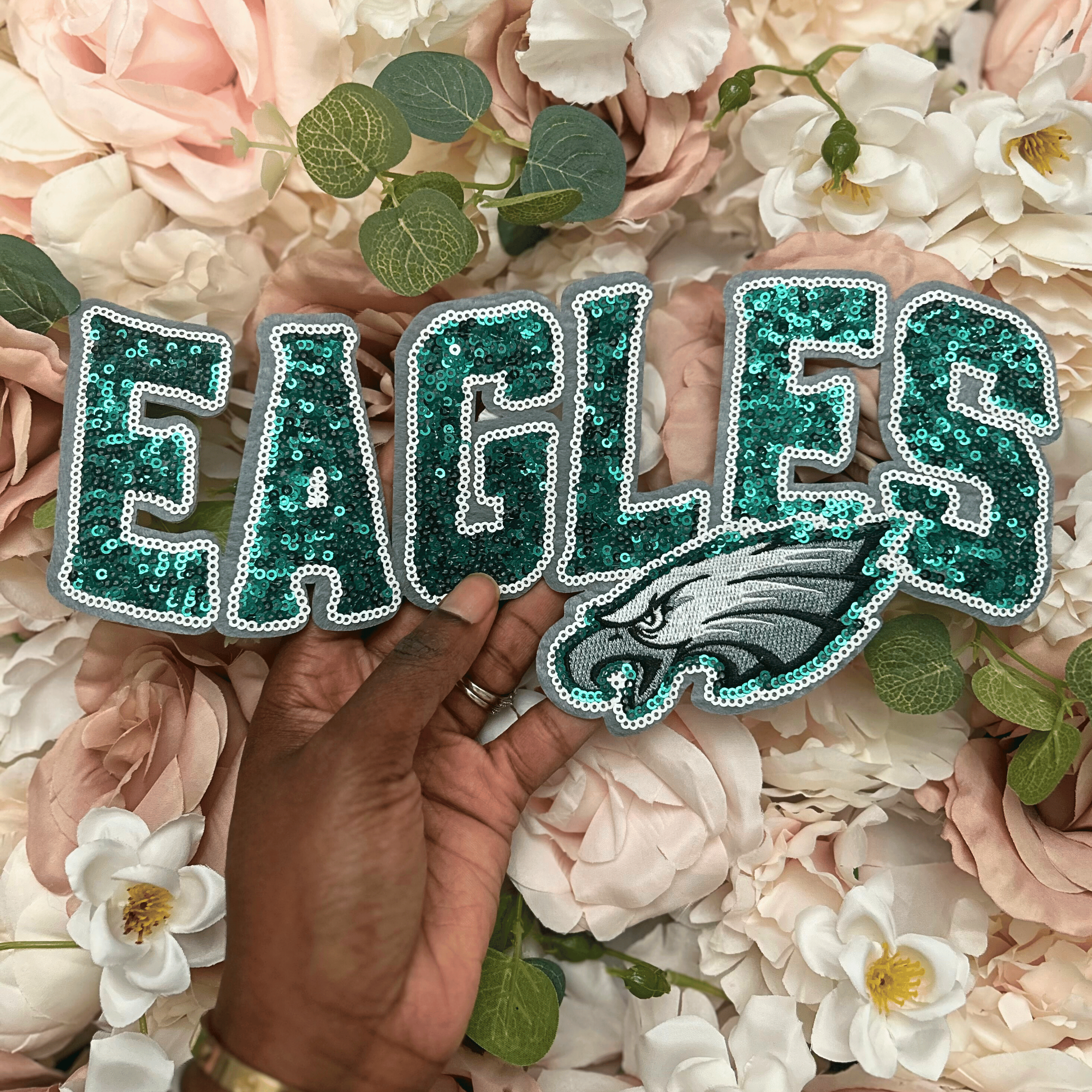 Philadelphia Football Chenille Patch - PATCH ONLY - 10.5" Iron On Applique