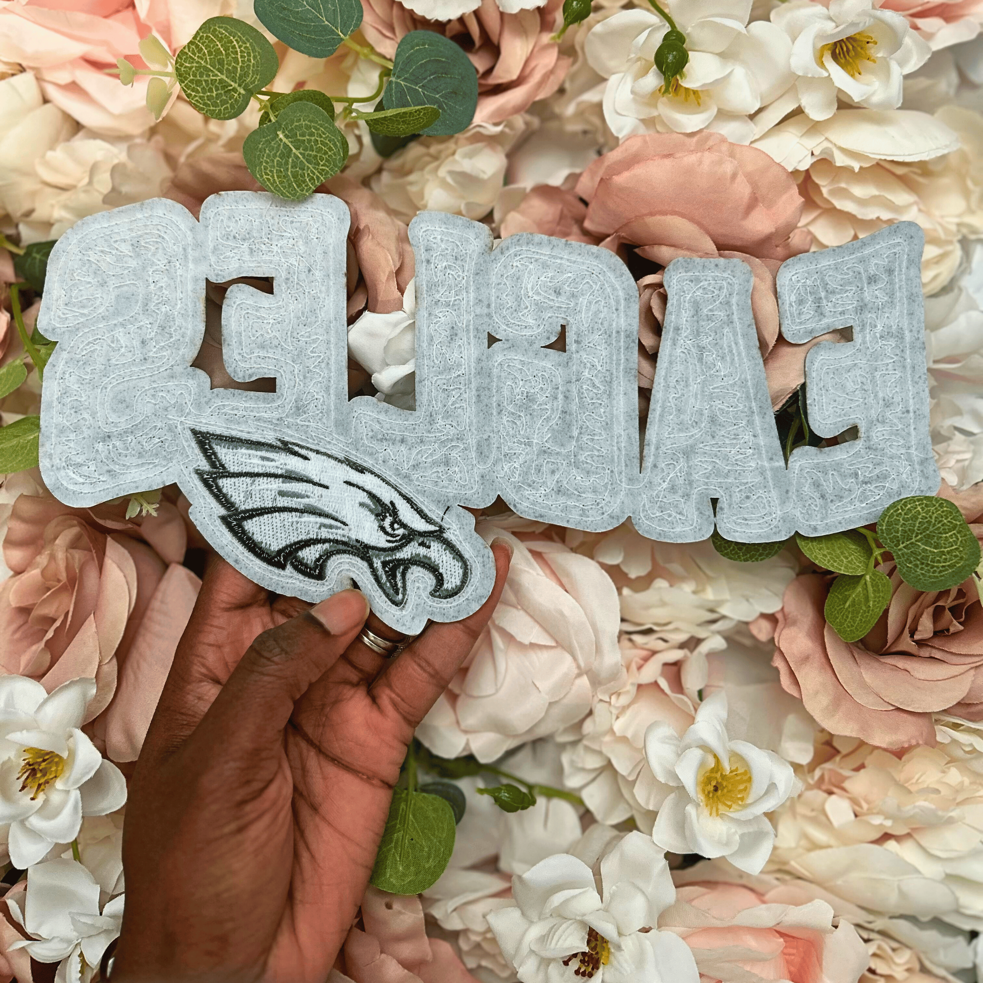 Philadelphia Football Chenille Patch - PATCH ONLY - 10.5" Iron On Applique