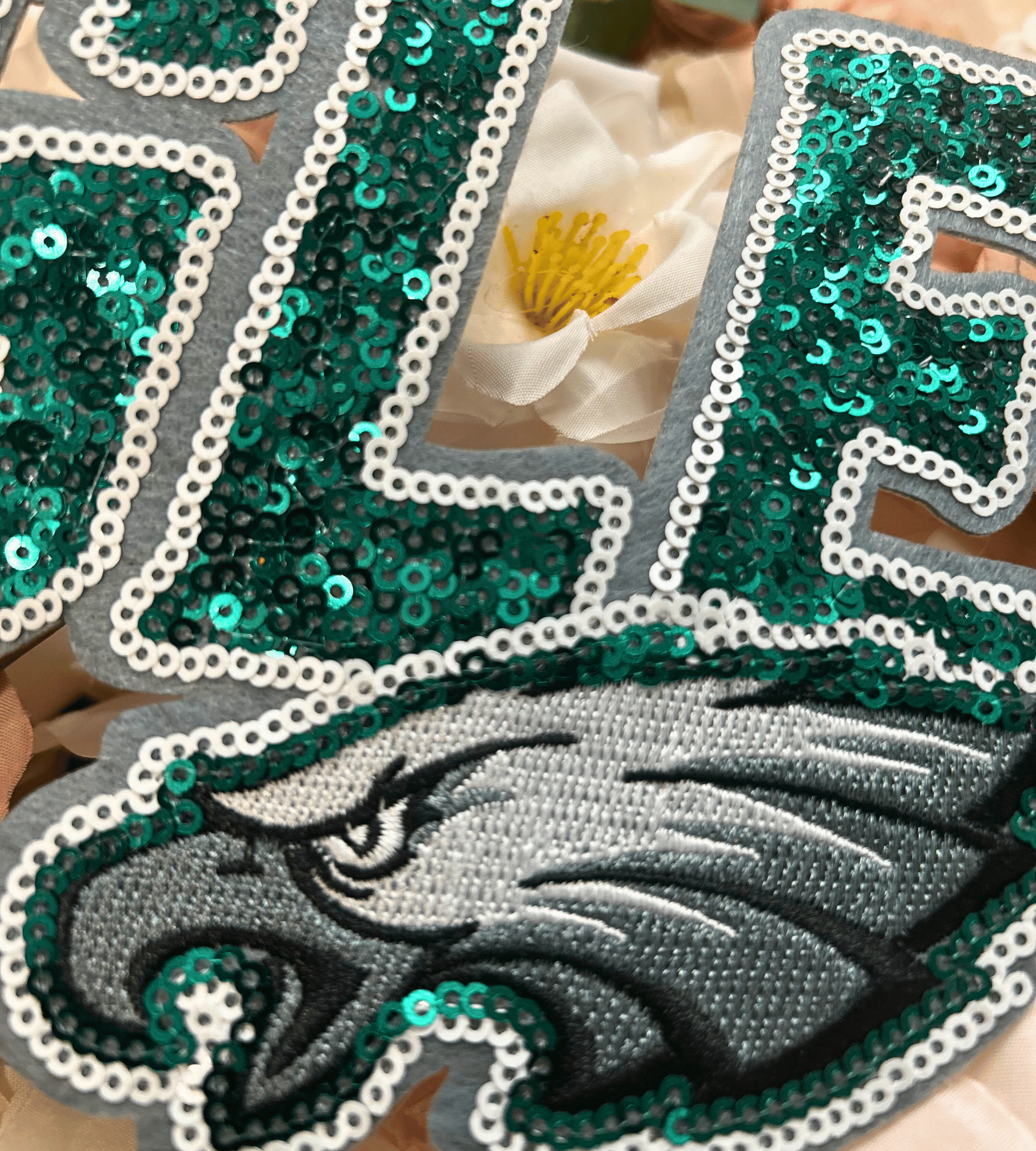 Philadelphia Football Chenille Patch - PATCH ONLY - 10.5" Iron On Applique