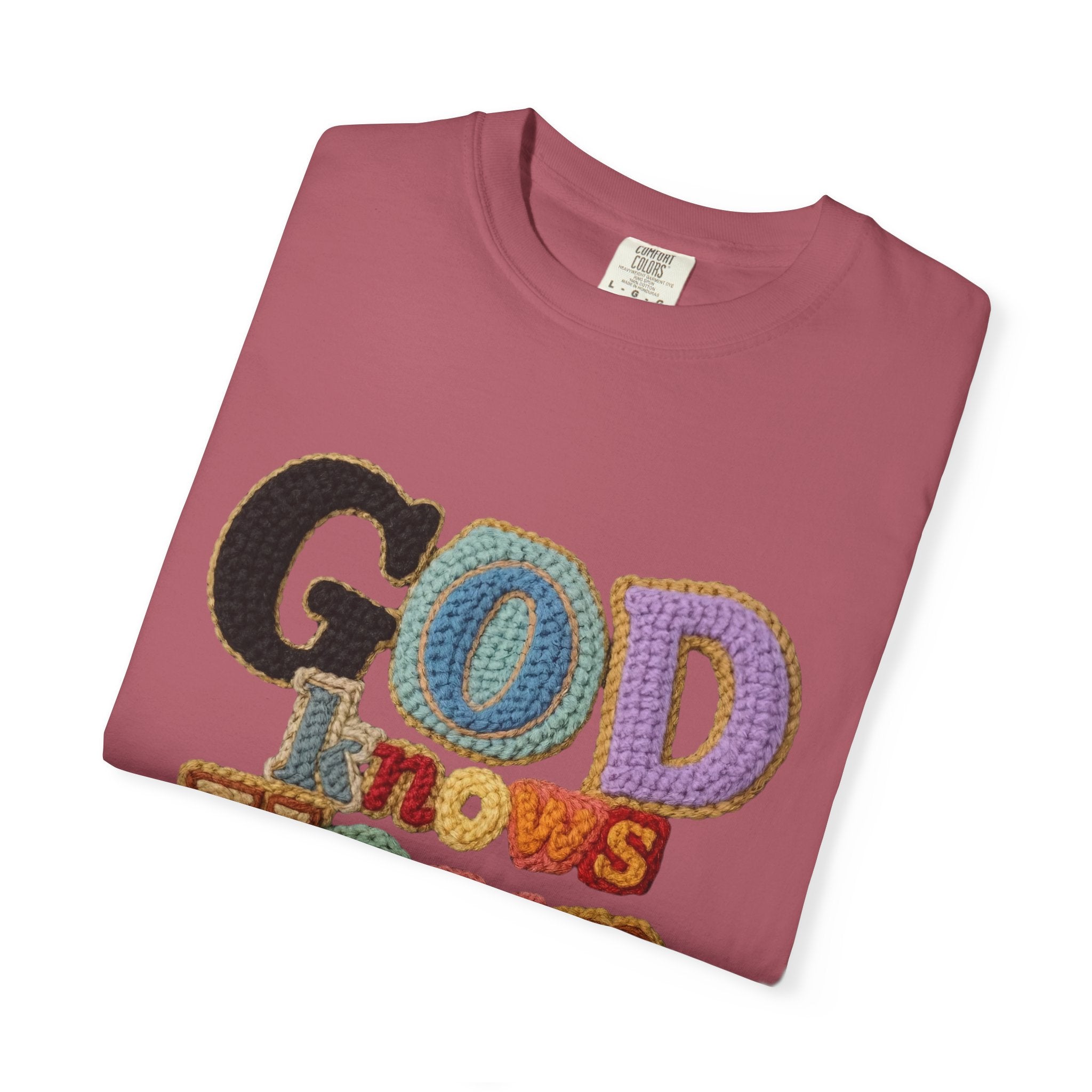 God Knows Your Hearts 3D Crochet Effect T-Shirt