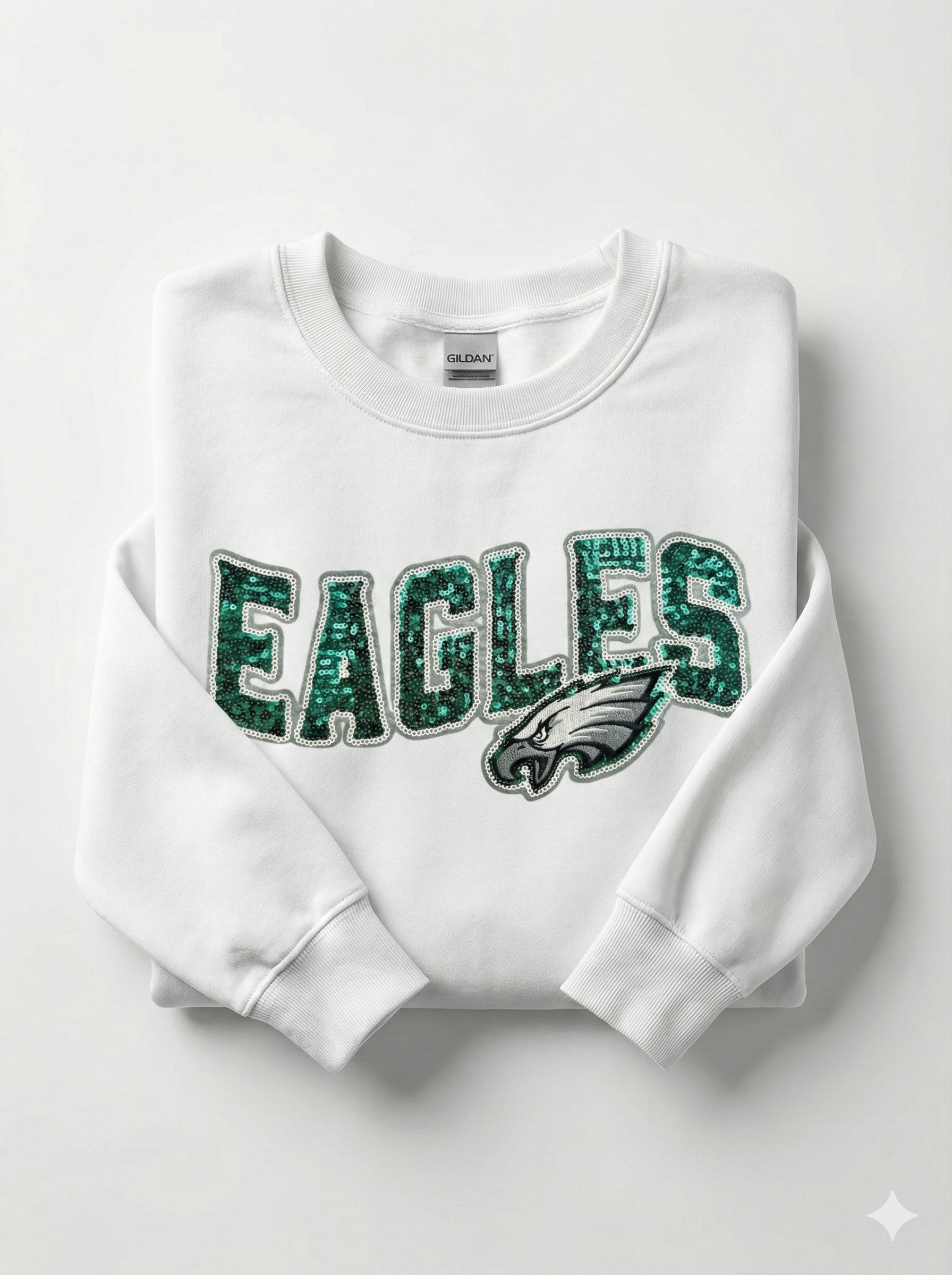 Custom Eagles Sweatshirt with Chenille Patch | Philadelphia Eagles Game Day Crewneck
