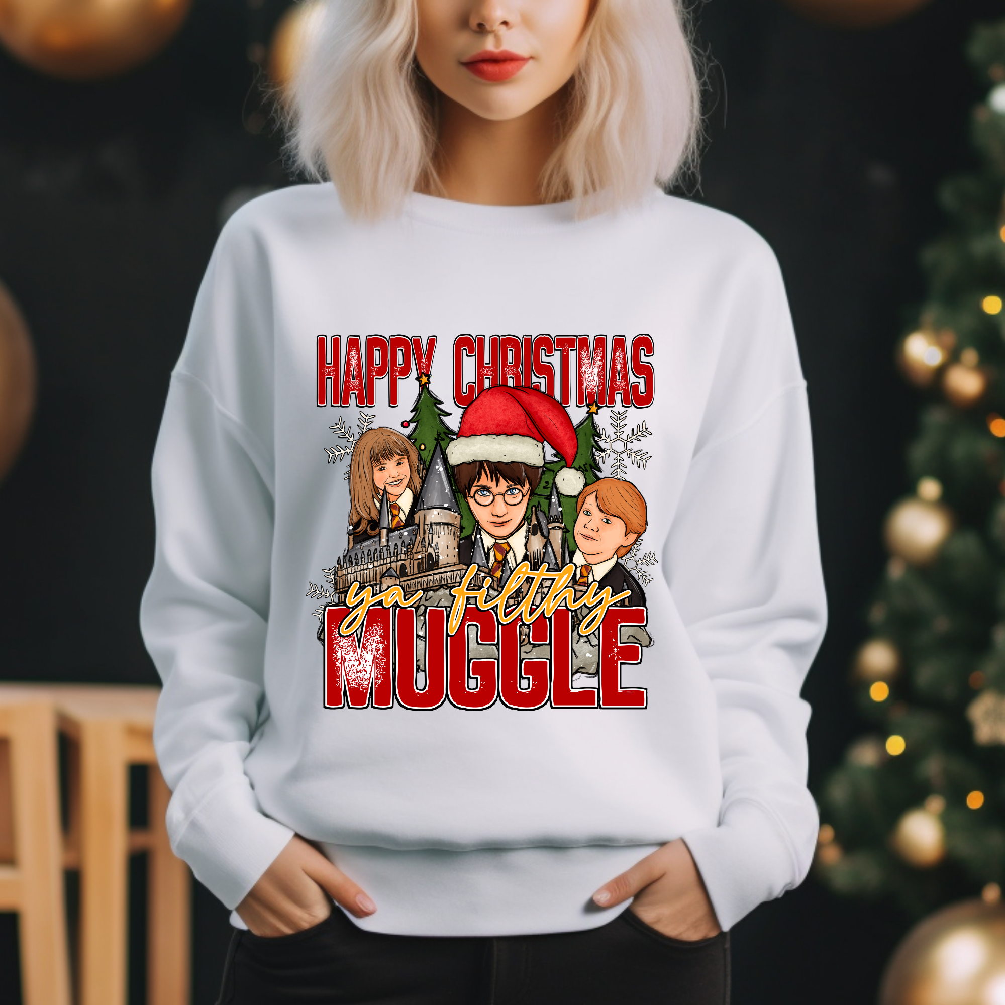 CHRISTMAS MUGGLES -Clear Screen Print Transfers - Malitreend