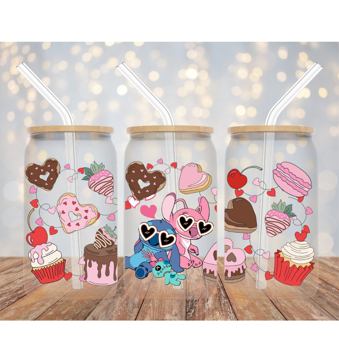 Pink & Blue Sweethearts- Uv Dtf Wrap