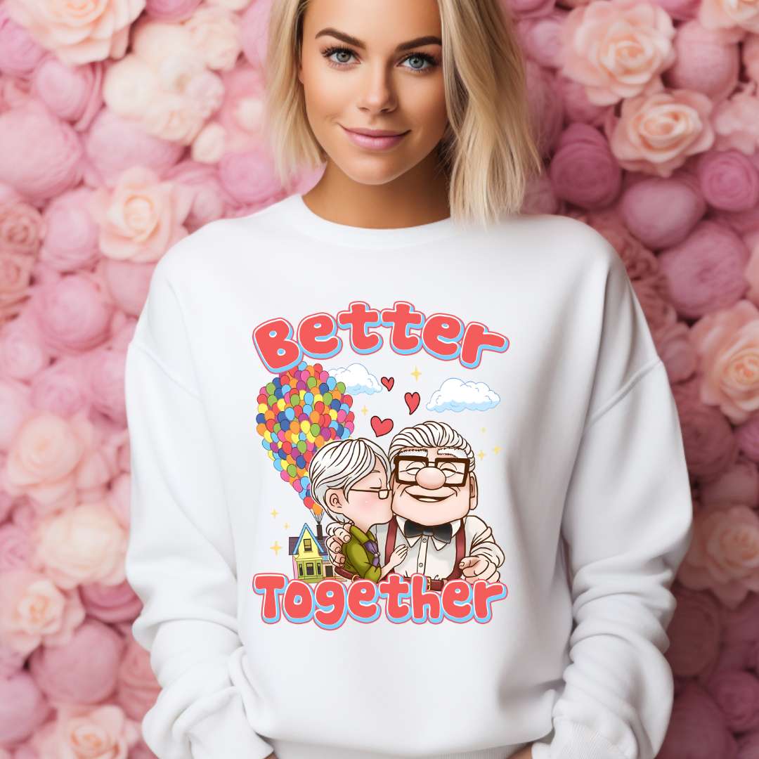 Together Always design printed on soft cotton tee and sweatshirt, featuring motivational graphic tee