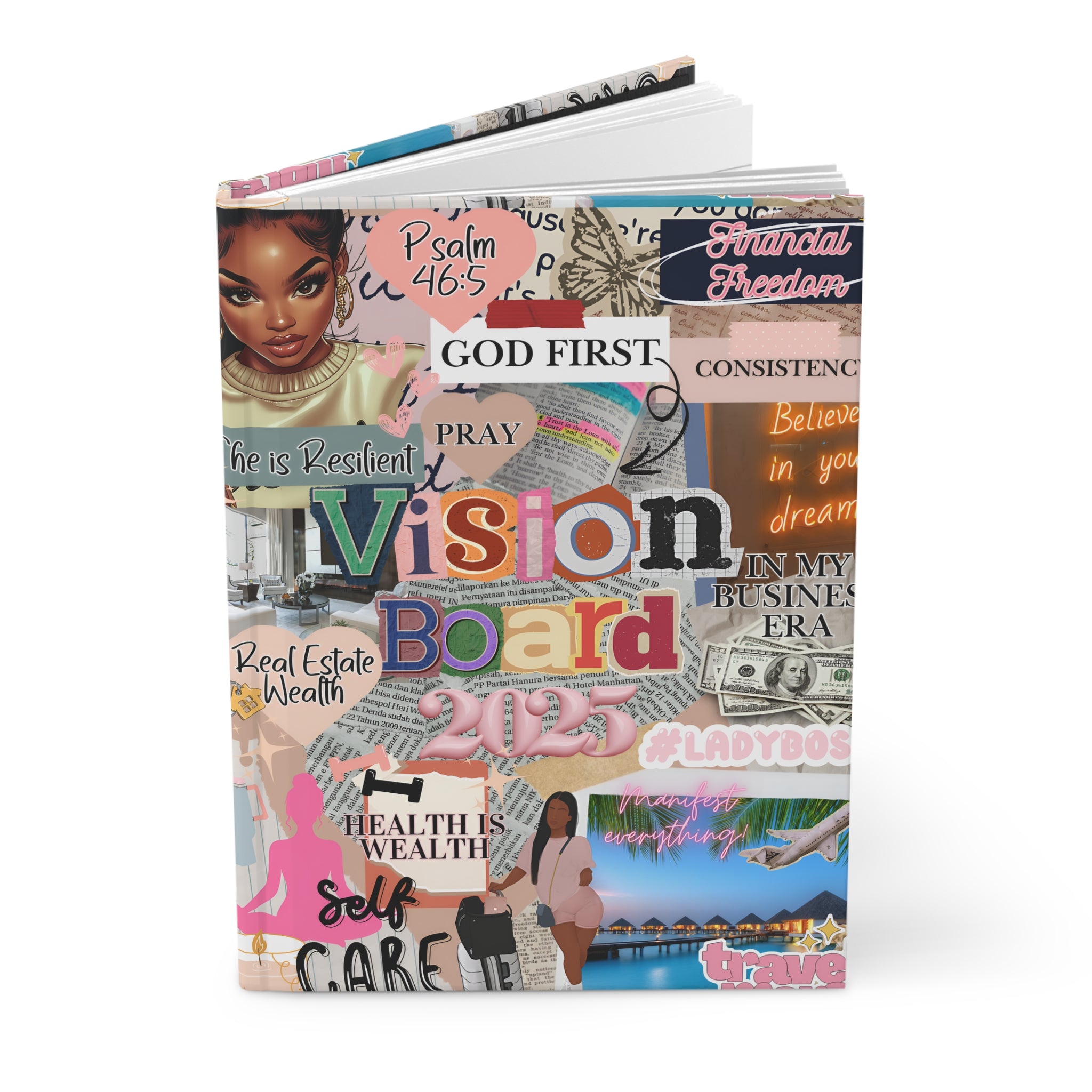 Vision Board 2025 Hardcover Journal Matte