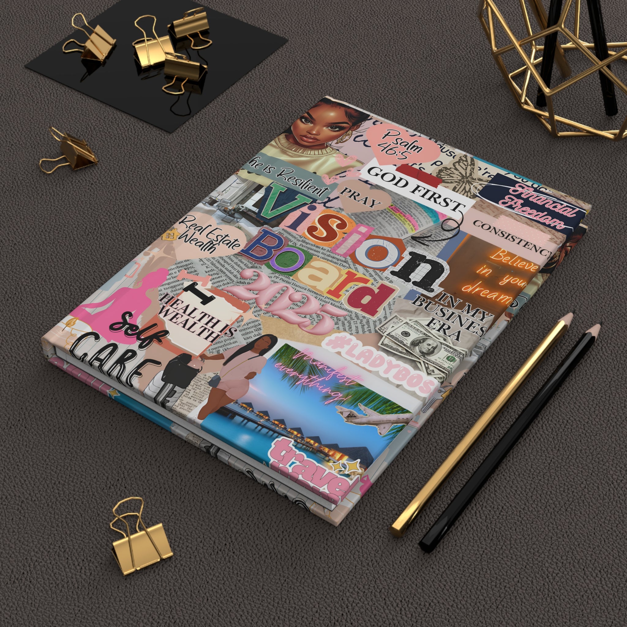 Vision Board 2025 Hardcover Journal Matte