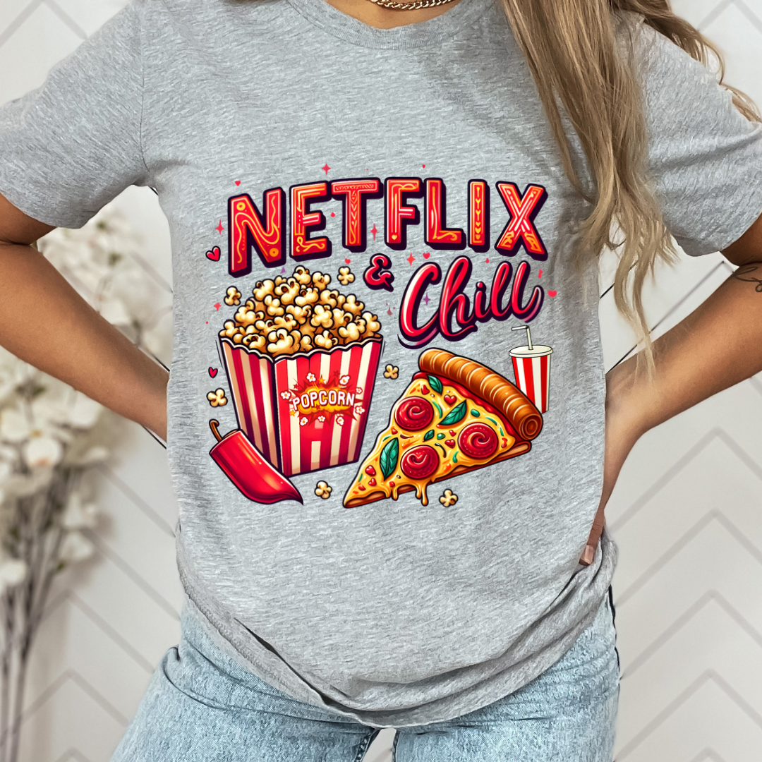 Chill design printed on soft cotton tee and sweatshirt, featuring motivational graphic tee