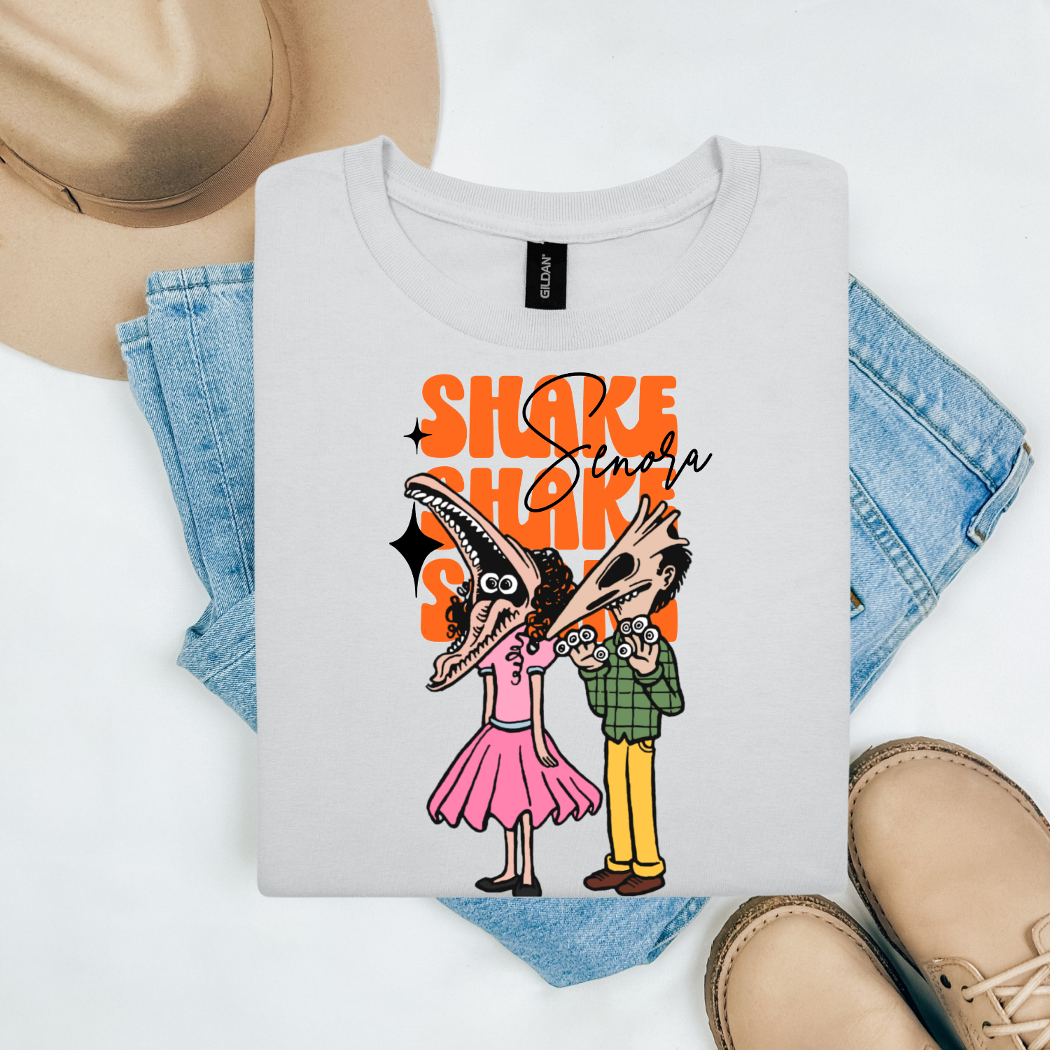 Shake Shake Senora design on shirt