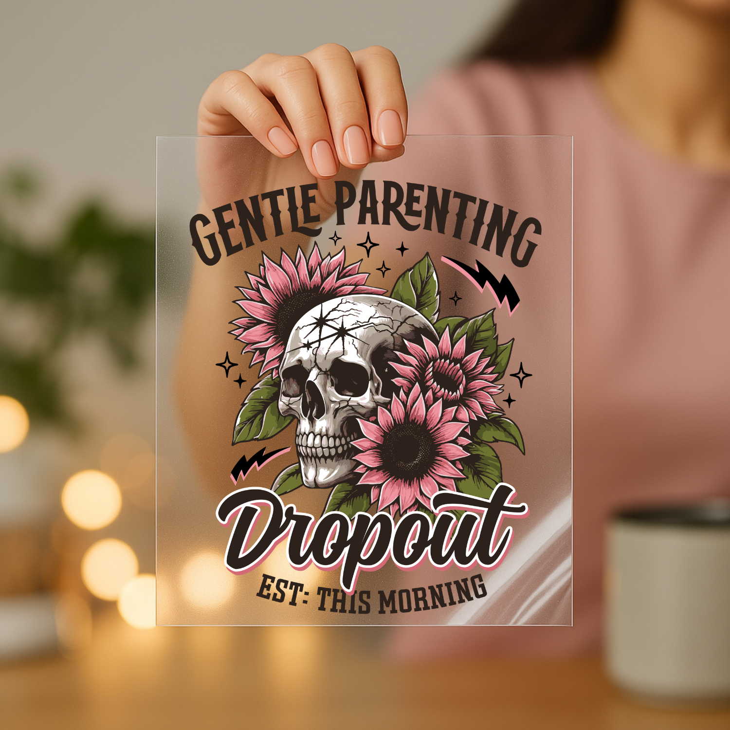 Gentle Parenting Dropout screen print transfer sheet