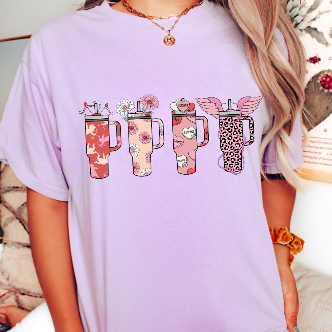 Love Tumblers design printed on soft cotton tee and sweatshirt, featuring motivational graphic tee