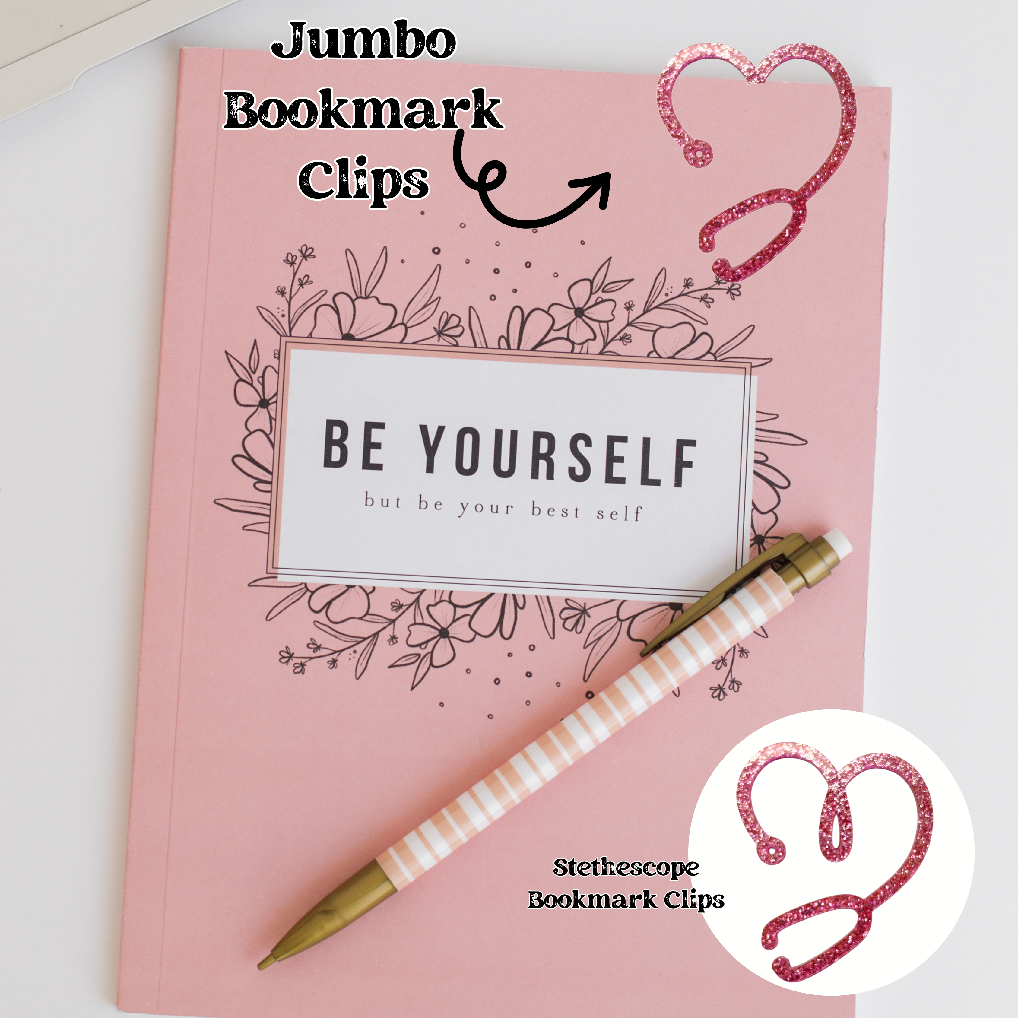 Jumbo Tumbler Bookmark Clips For Books & Planners
