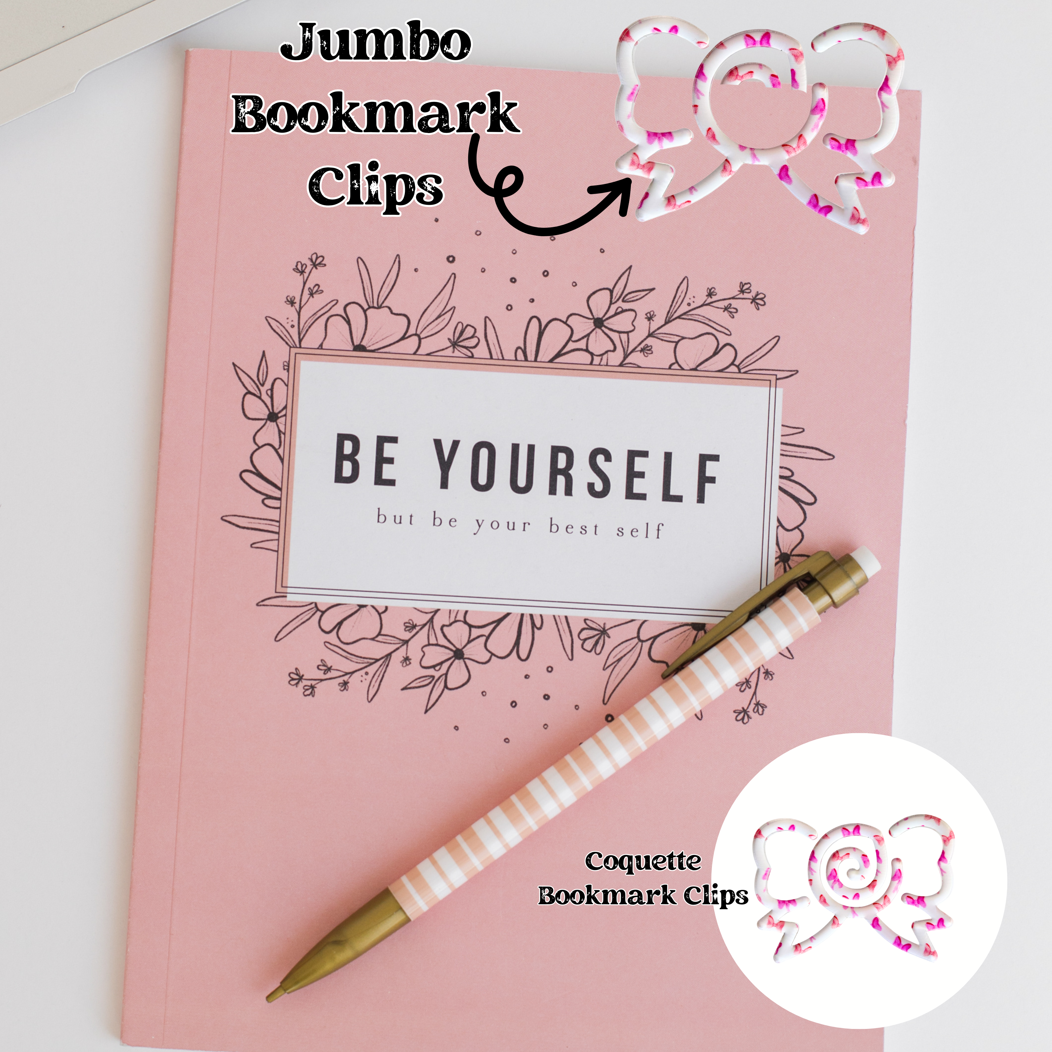 Jumbo Tumbler Bookmark Clips For Books & Planners