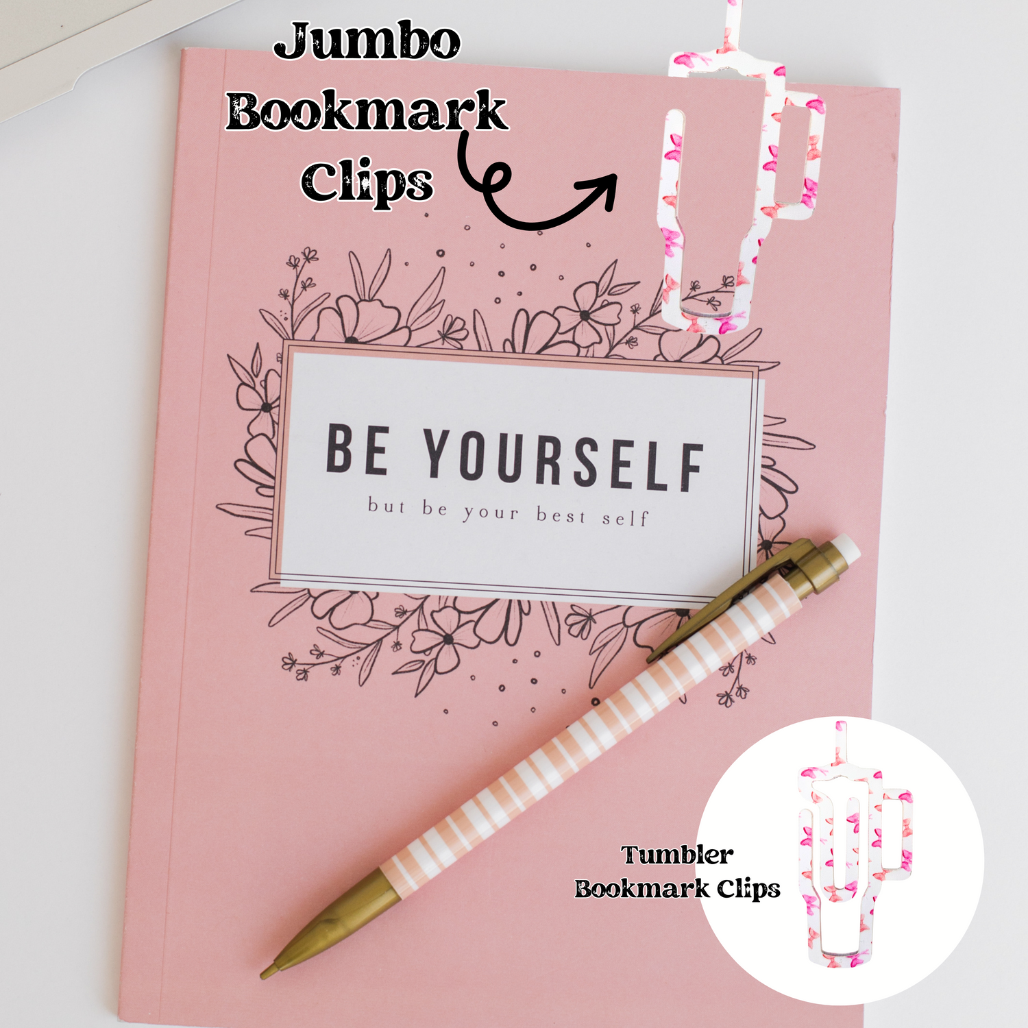 Jumbo Tumbler Bookmark Clips For Books & Planners