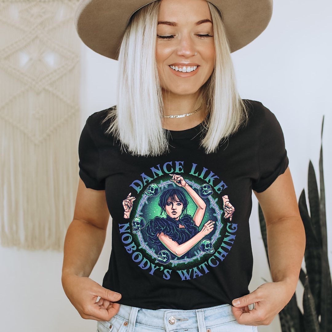 Dance Like Nobody S Watching design printed on soft cotton tee and sweatshirt, featuring motivational graphic tee