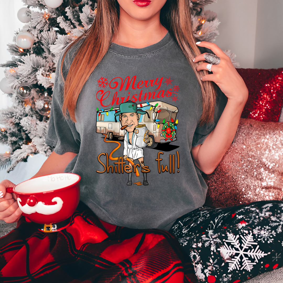 Shitter S Full design printed on soft cotton tee and sweatshirt, featuring motivational graphic tee