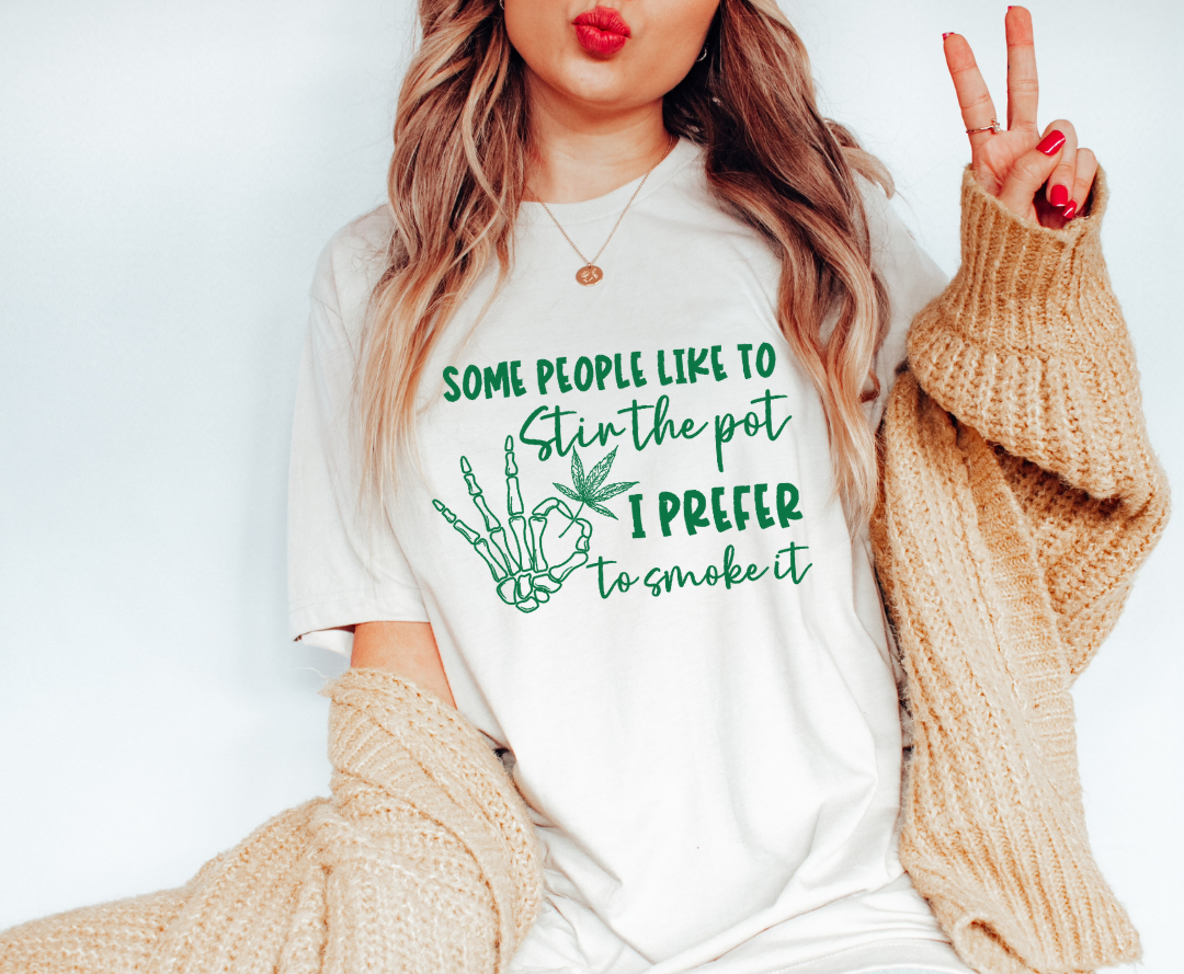 Stir The Pot design printed on soft cotton tee and sweatshirt, featuring motivational graphic tee