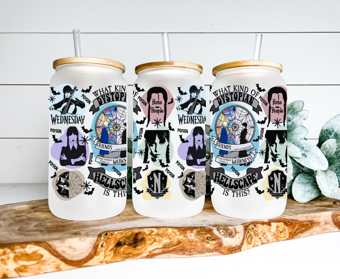 WEDNESDAY-16oz UV DTF CUP WRAPS - Malitreend