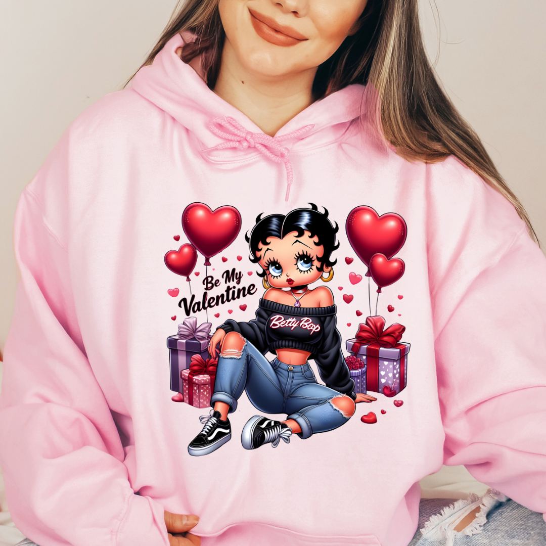 Be My Boop design printed on soft cotton tee and sweatshirt, featuring motivational graphic tee