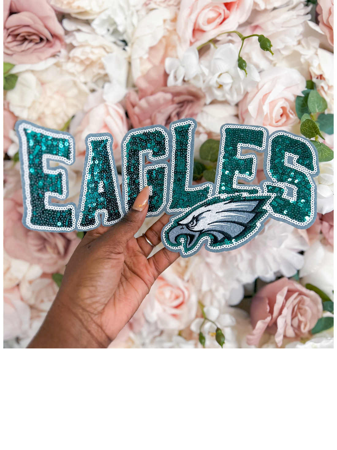 Philadelphia Football Chenille Patch - PATCH ONLY - 10.5&quot; Iron On Applique