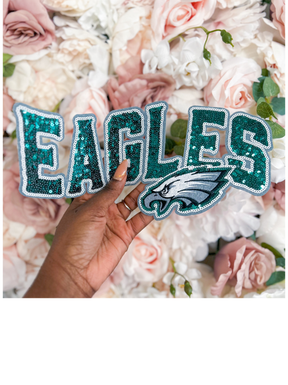 Philadelphia Football Chenille Patch - PATCH ONLY - 10.5&quot; Iron On Applique