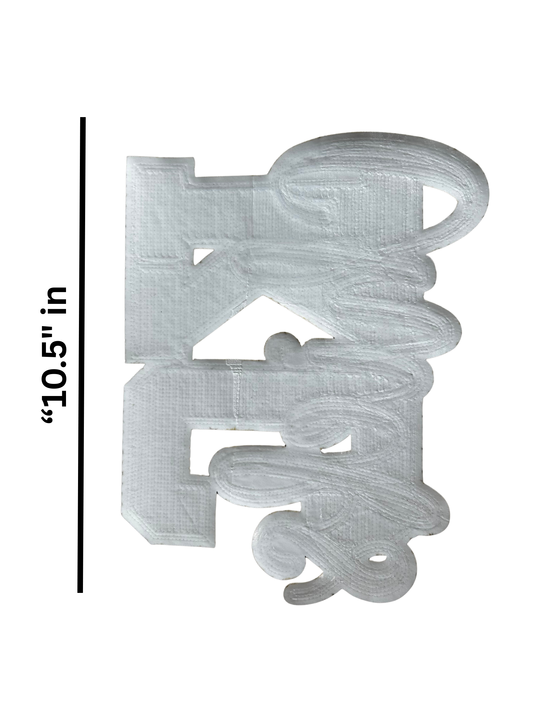 KC Football Chenille Patch- Iron on with Heat Activated Adhesive Backing 10.5 Inch