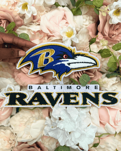 Baltimore Football Chenille Patch - PATCH ONLY - 10.5&quot; Iron On Applique