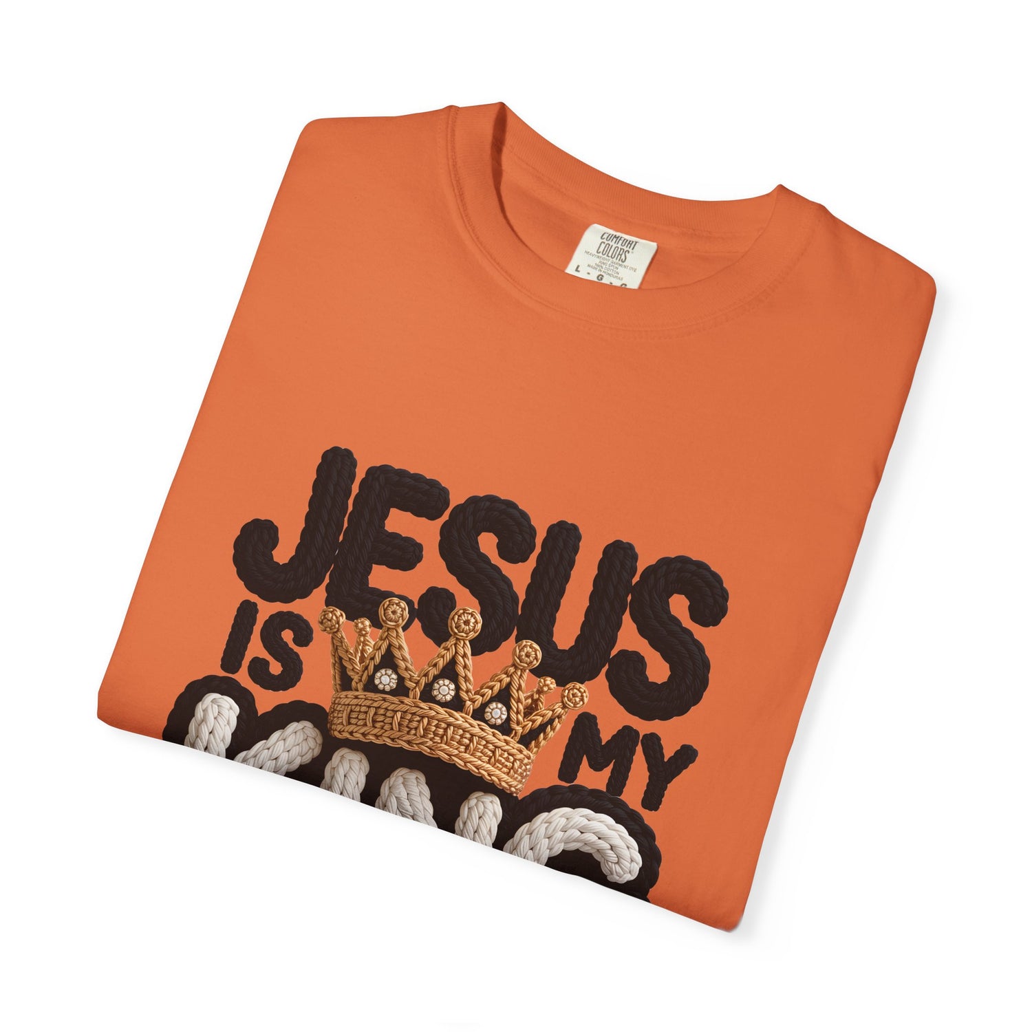 Jesus Is My King Shirt Comfort Colors | Christian Graphic Tee | Faith Shirt for Women | Gospel Shirt | Religious Tee Christian Streetwear | Bible Verse T-Shirt