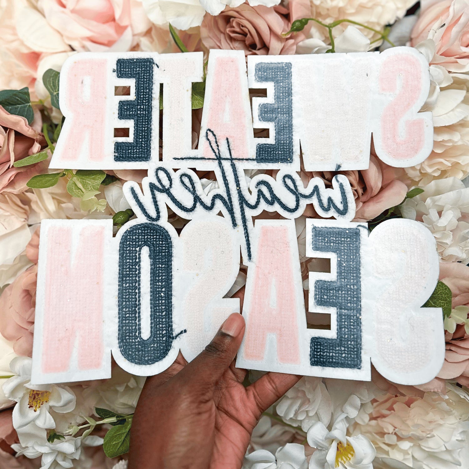 Sweater Weather Season Chenille Patch - PATCH ONLY - 10.5" Iron On Applique