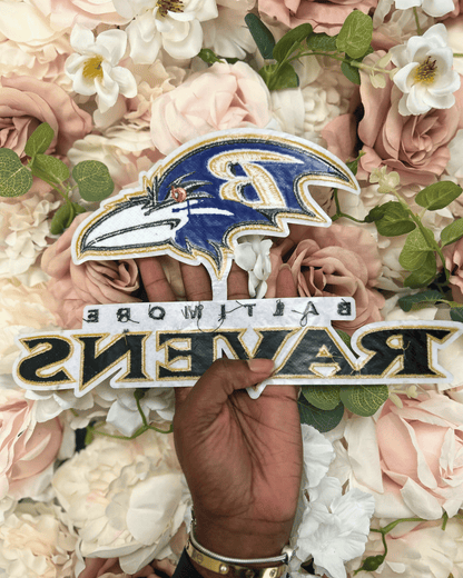 Baltimore Football Chenille Patch - PATCH ONLY - 10.5&quot; Iron On Applique