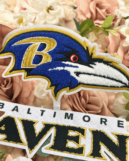 Baltimore Football Chenille Patch - PATCH ONLY - 10.5&quot; Iron On Applique