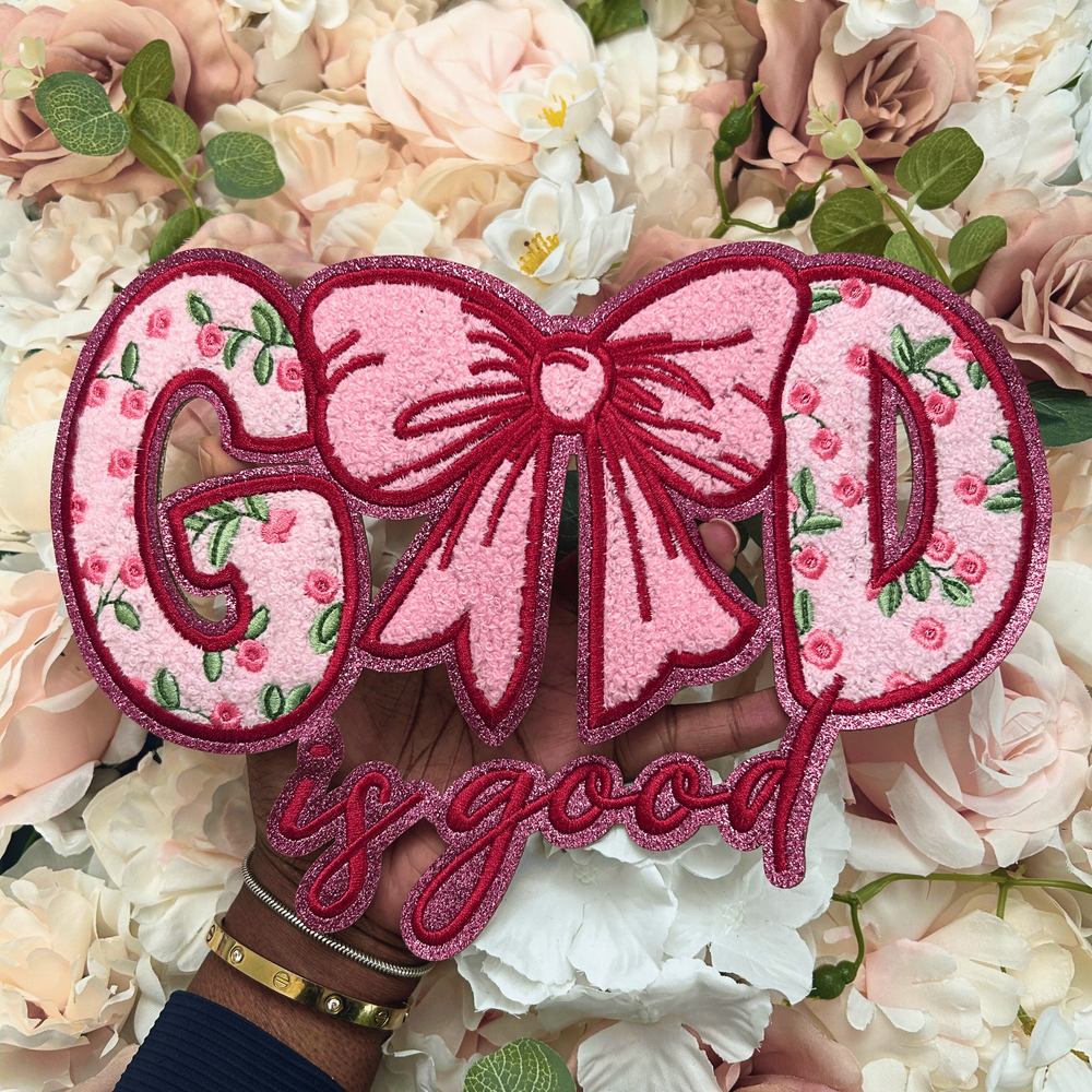 God is Good Chenille Patch - PATCH ONLY - 10.5" Iron On Applique