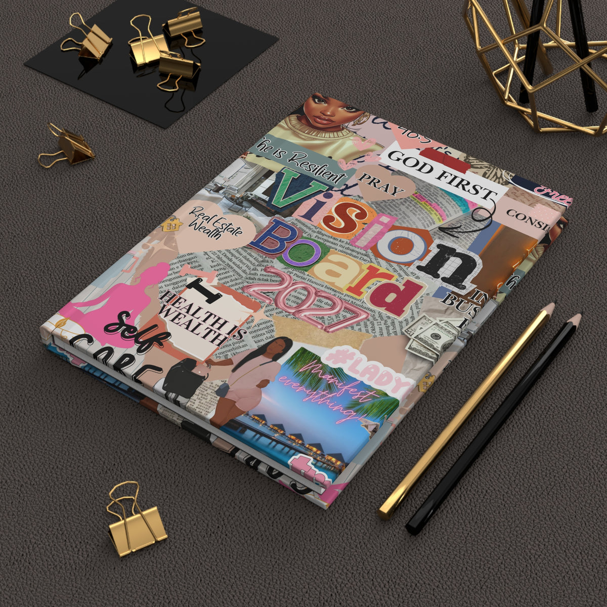 Vision Board 2025 Hardcover Journal Matte