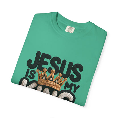 Jesus Is My King Shirt Comfort Colors | Christian Graphic Tee | Faith Shirt for Women | Gospel Shirt | Religious Tee Christian Streetwear | Bible Verse T-Shirt