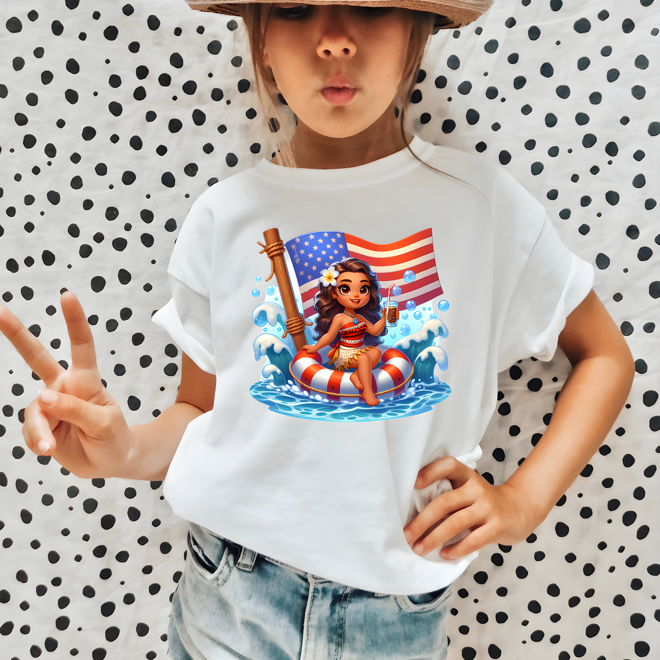 Hawaiian Summer Youth Size design printed on soft cotton tee and sweatshirt, featuring holiday themed t-shirt