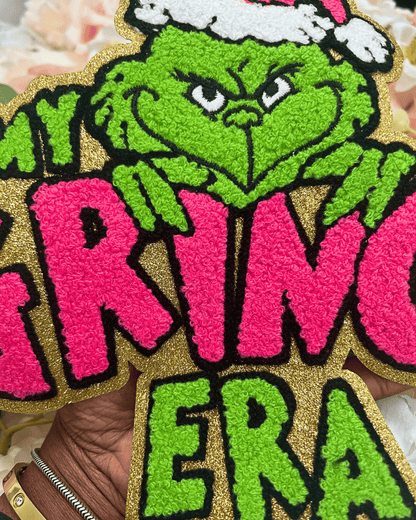 Grinch Era Chenille Patch - PATCH ONLY - 10.5&quot; Iron On Applique
