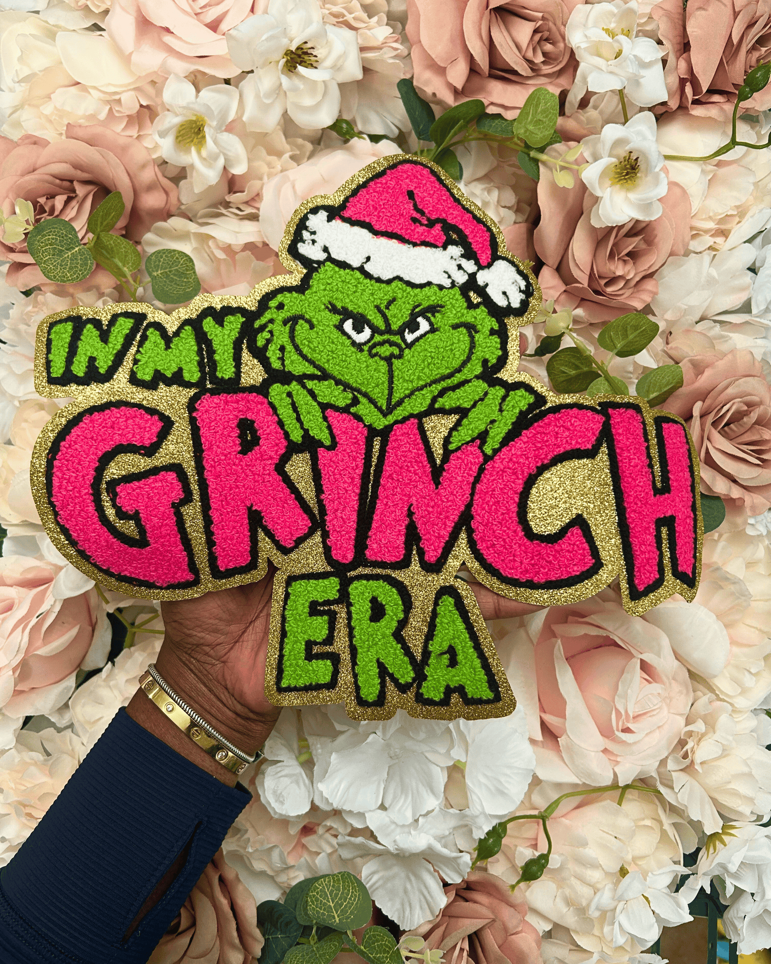 Grinch Era Chenille Patch - PATCH ONLY - 10.5&quot; Iron On Applique