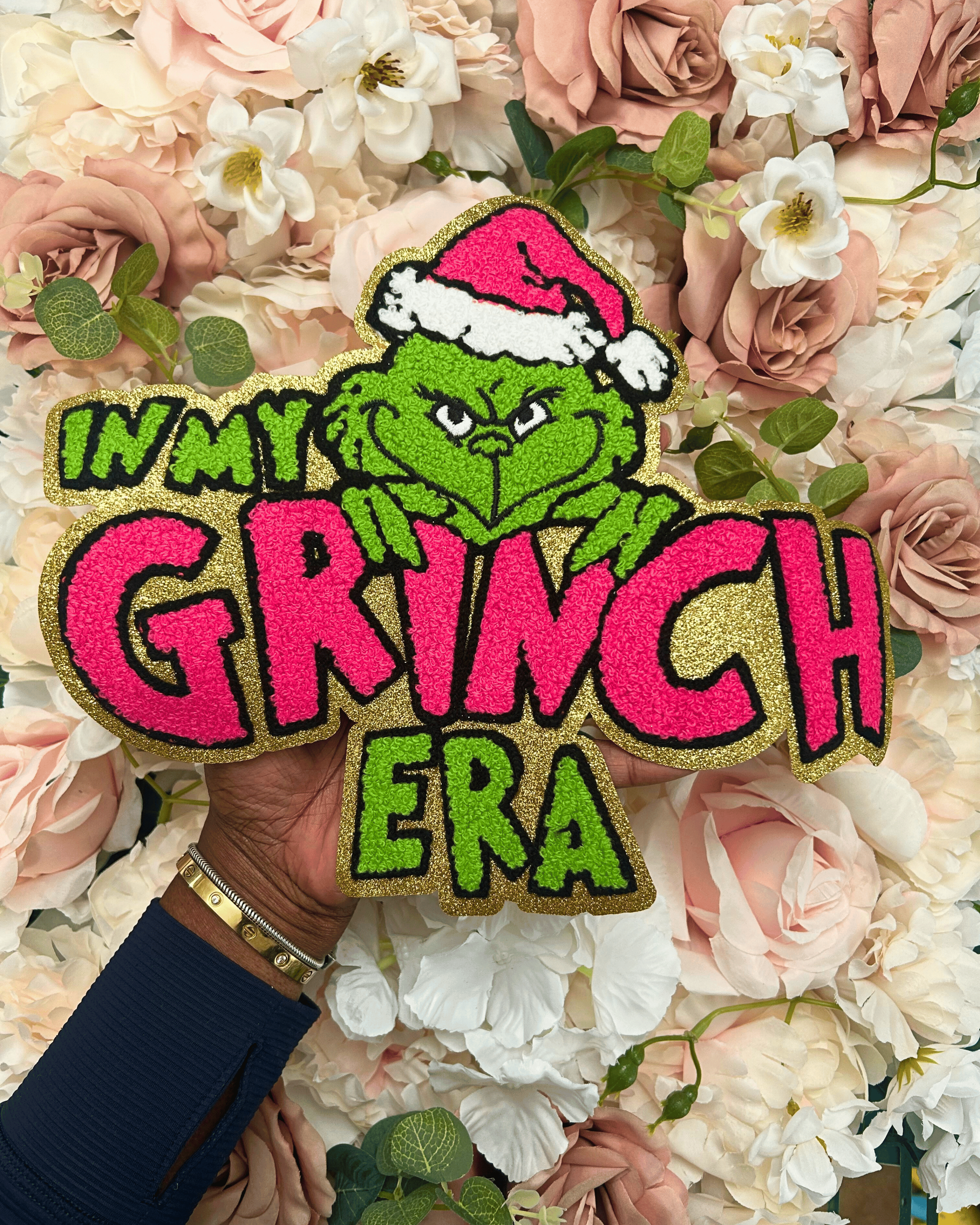 Grinch Era Chenille Patch - PATCH ONLY - 10.5&quot; Iron On Applique
