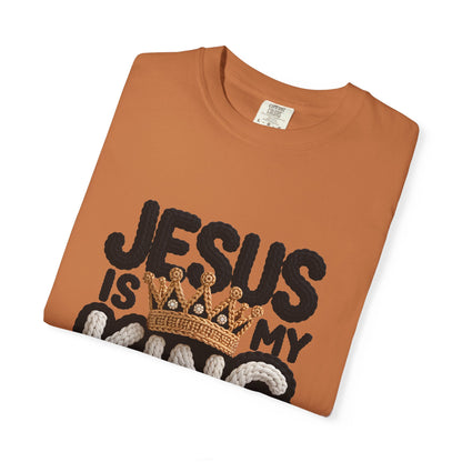Jesus Is My King Shirt Comfort Colors | Christian Graphic Tee | Faith Shirt for Women | Gospel Shirt | Religious Tee Christian Streetwear | Bible Verse T-Shirt