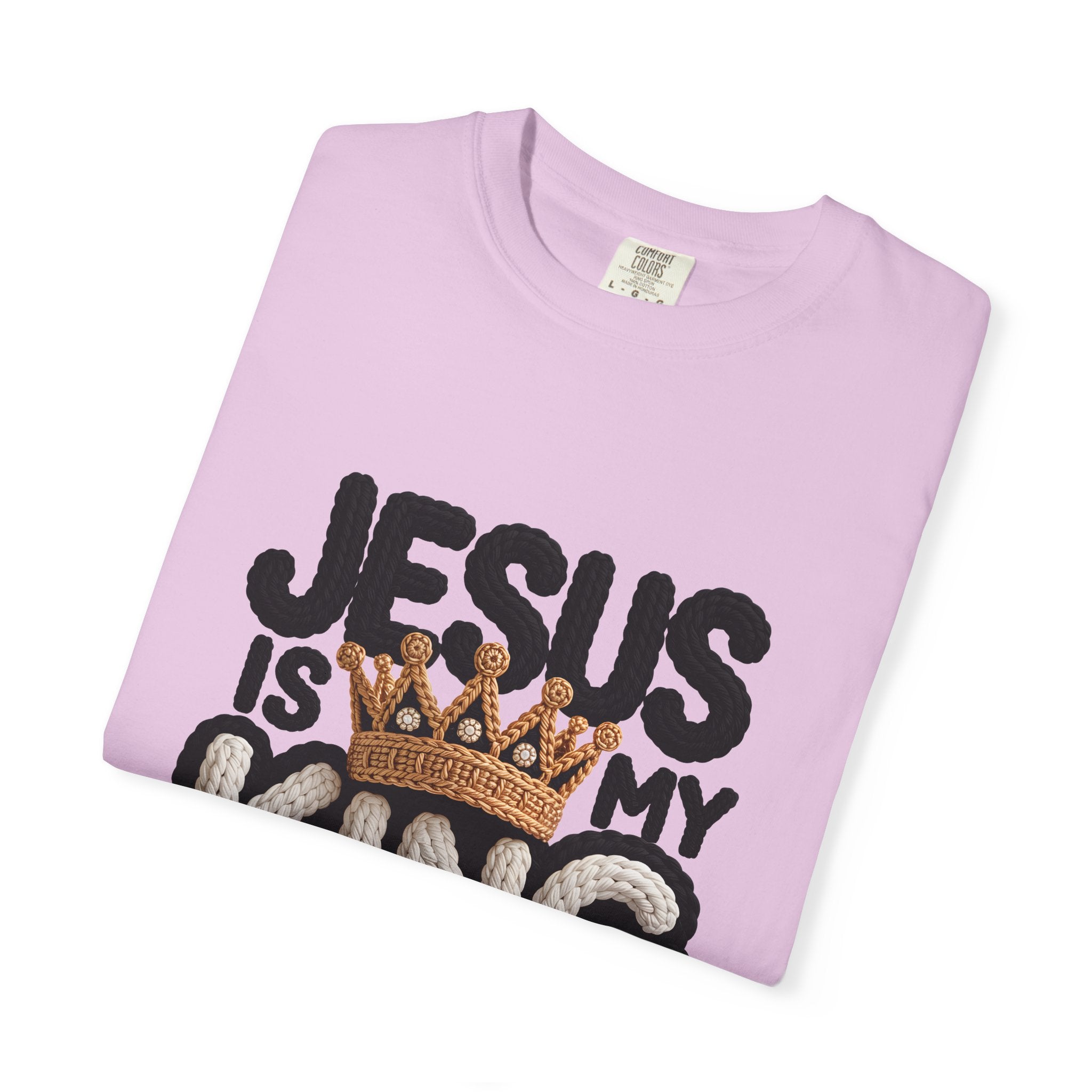 Jesus Is My King Shirt Comfort Colors | Christian Graphic Tee | Faith Shirt for Women | Gospel Shirt | Religious Tee Christian Streetwear | Bible Verse T-Shirt