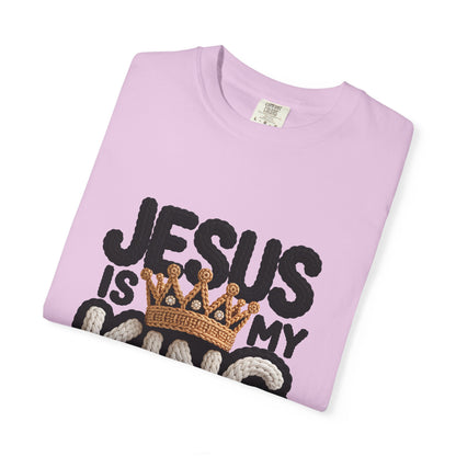 Jesus Is My King Shirt Comfort Colors | Christian Graphic Tee | Faith Shirt for Women | Gospel Shirt | Religious Tee Christian Streetwear | Bible Verse T-Shirt