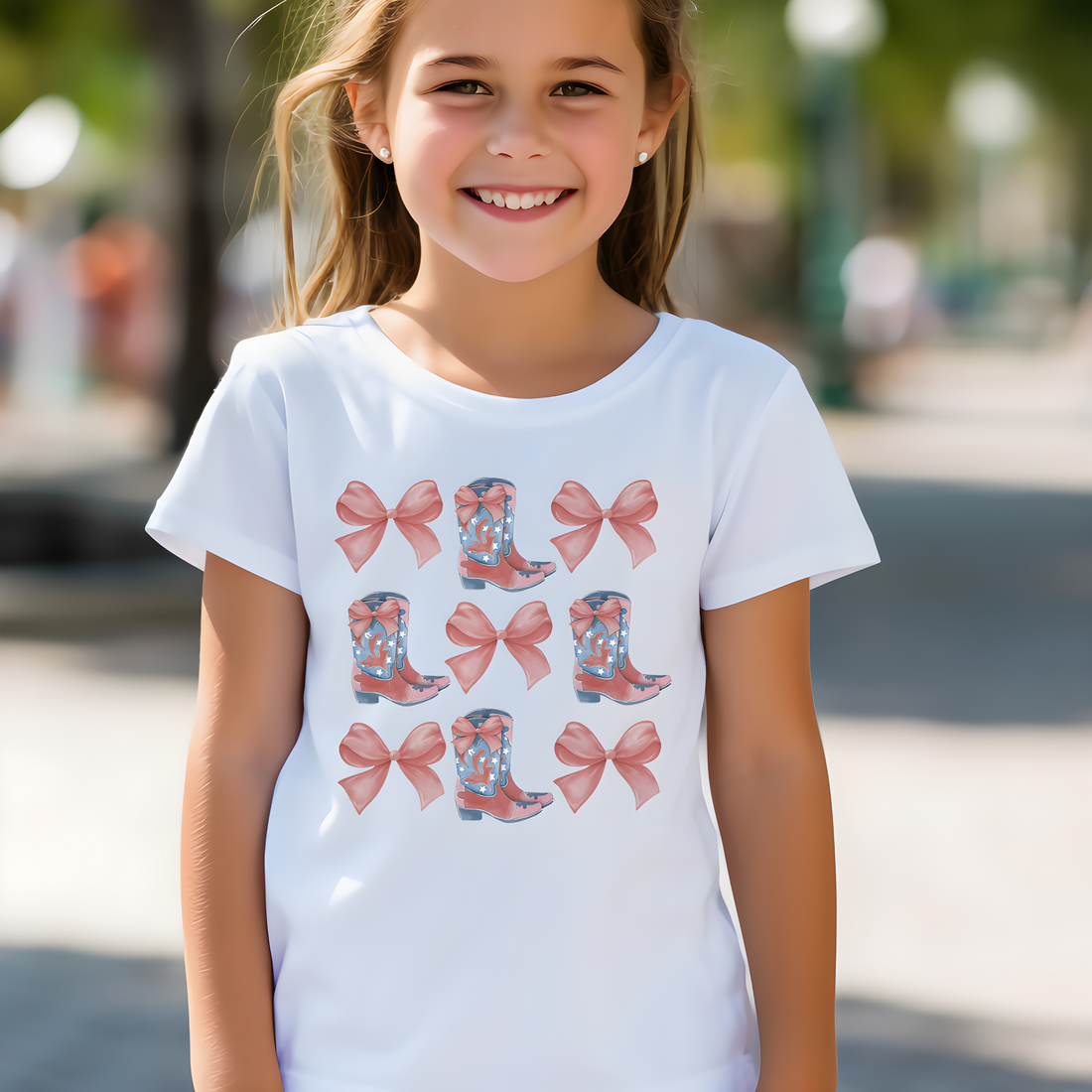 Boots Coquette Youth Size design printed on soft cotton tee and sweatshirt, featuring motivational graphic tee