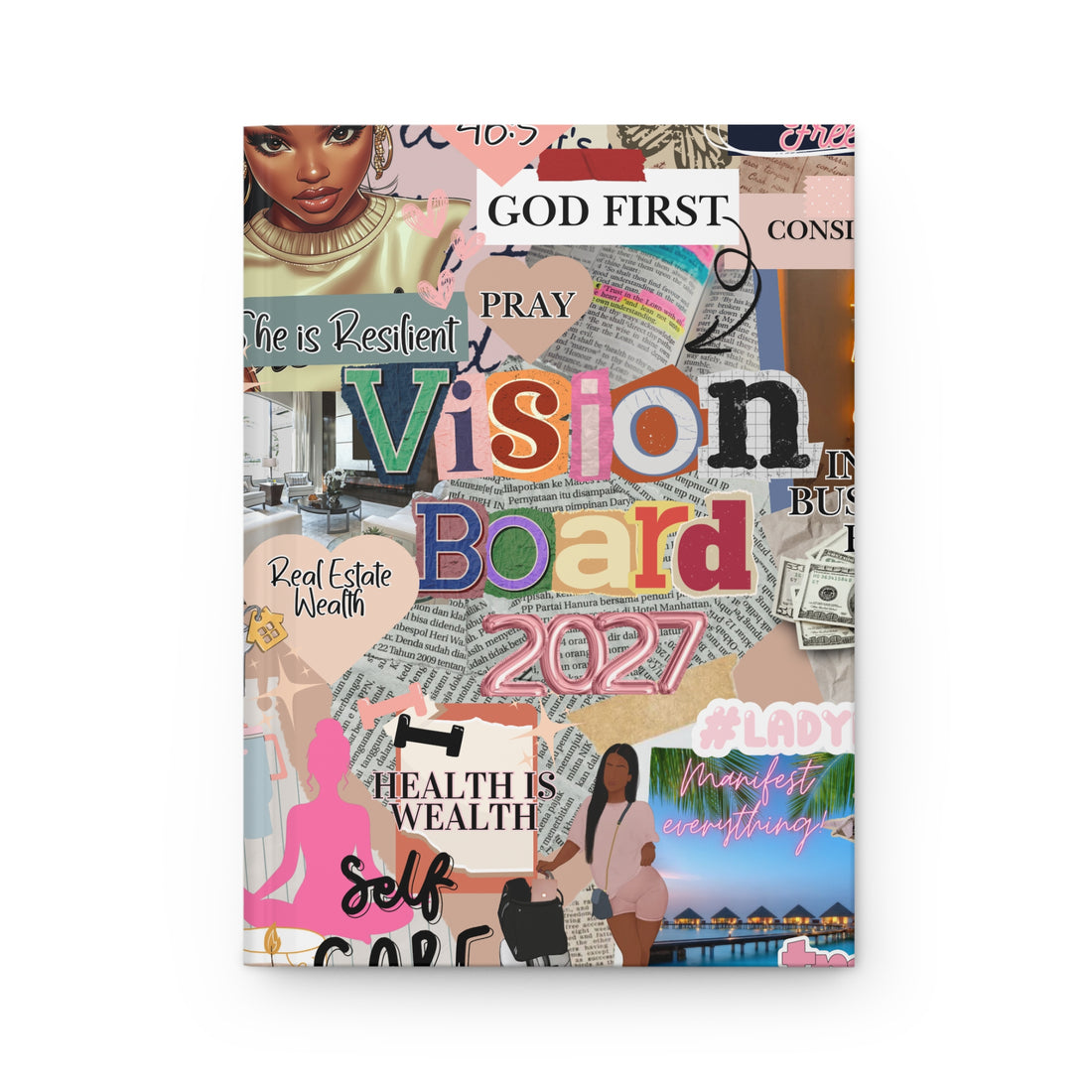 Vision Board 2025 Hardcover Journal Matte