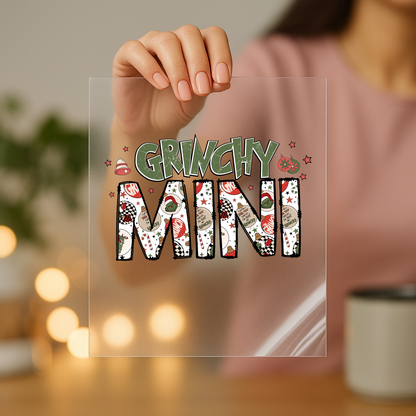 Grinchy Mini screen print transfer sheet